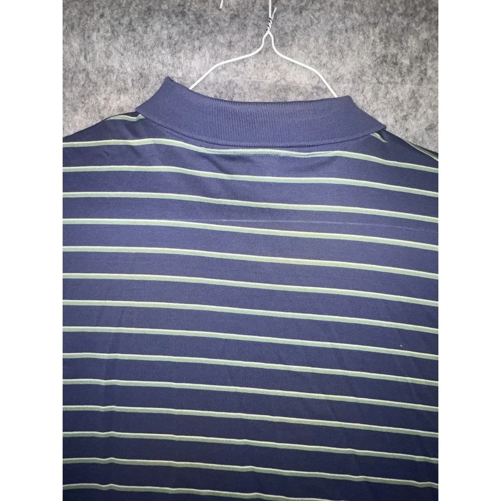 Ralph‎ Lauren Shirt Men's 2XL Purple Polo Golf Performance Striped Pima Cotton